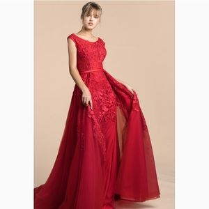 Andrea & Leo red ball gown